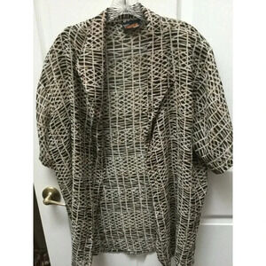 INDIAN TROPICAL open front brown  top 2XL